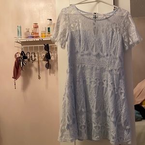 Lace blue dress